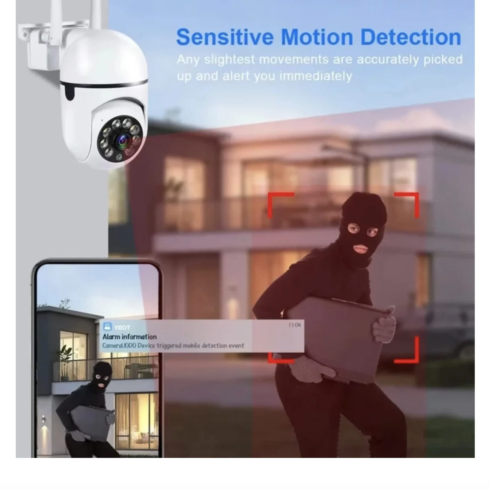A7 1080P PTZ Wireless Outdoor IP Camera 4X Digital Zoom - 2-Way Audio - 2MP5