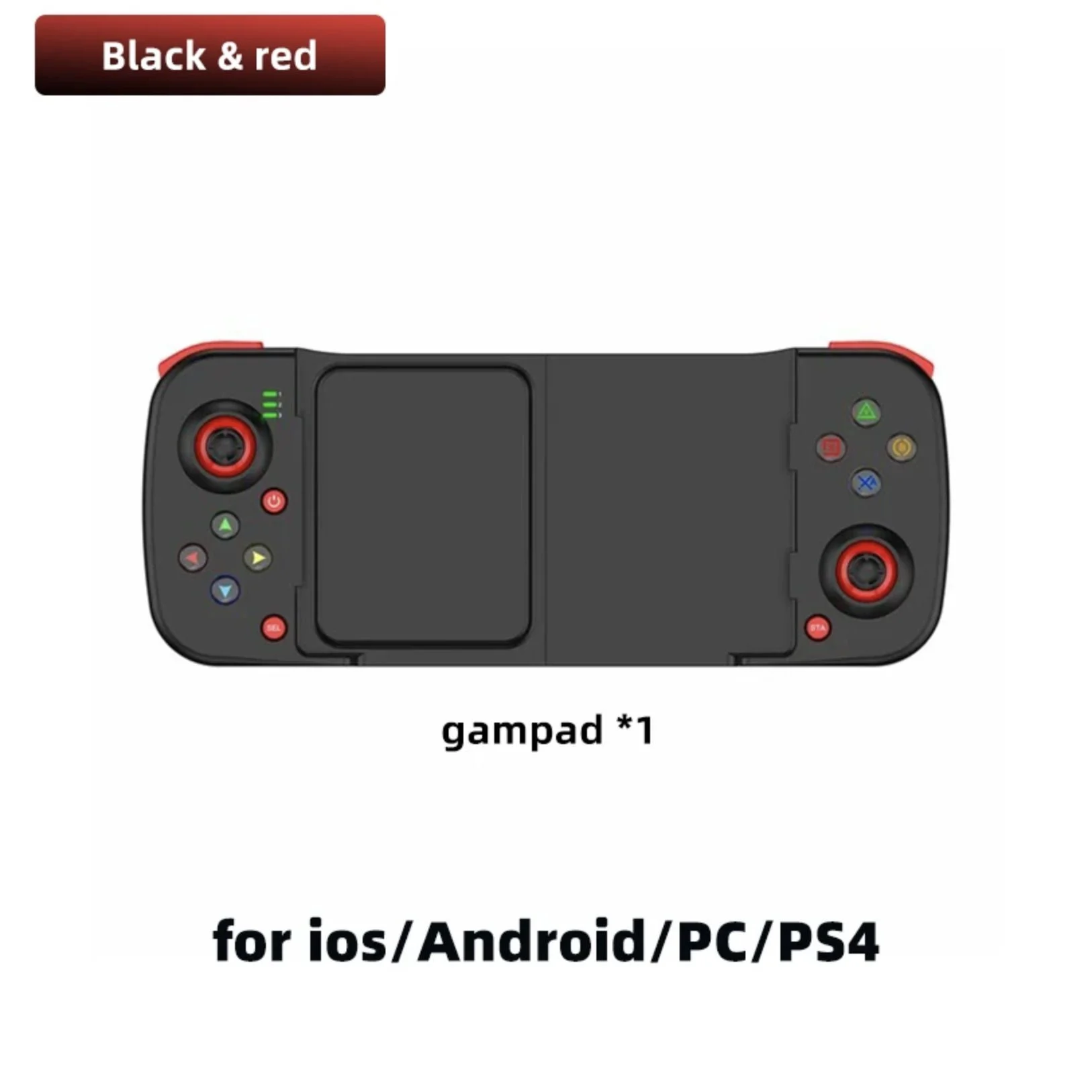 D3 Stretchable Wireless Mobile Gaming Controller - 4.9 to 6.9 inch - Black-X1 D3 Stretchable Wireless Mobile Gaming Controller - 4.9 to 6.9 inch - Black-X1