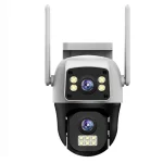 Dual Lense Outdoor 4G Camera Two-way Audio – Auto Tracking – US Plug – 8MP|4MP