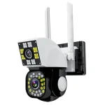 Dual Lense Outdoor WiFi Security Camera – 8MP|2MP Black:White-x