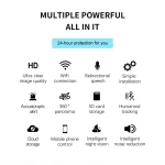 Dual Lense Outdoor WiFi Security Camera – 8MP|2MP Black:White-x