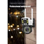 Dual Lense Outdoor WiFi Security Camera – 8MP|2MP Black:White-x