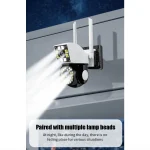 Dual Lense Outdoor WiFi Security Camera – 8MP|2MP Black:White-x