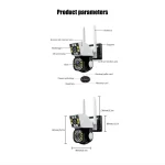 Dual Lense Outdoor WiFi Security Camera – 8MP|2MP Black:White-x