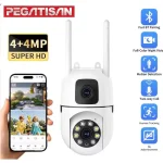 Dual Lense PTZ Outdoor Wifi Surveillance Camera – 8MP|4MP6