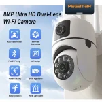 Dual Lense PTZ Outdoor Wifi Surveillance Camera – 8MP|4MP6