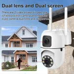 Dual Lense PTZ Outdoor Wifi Surveillance Camera – 8MP|4MP6