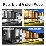 Dual Lense PTZ Outdoor Wifi Surveillance Camera – 8MP|4MP6