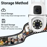 Dual Lense PTZ Outdoor Wifi Surveillance Camera – 8MP|4MP6