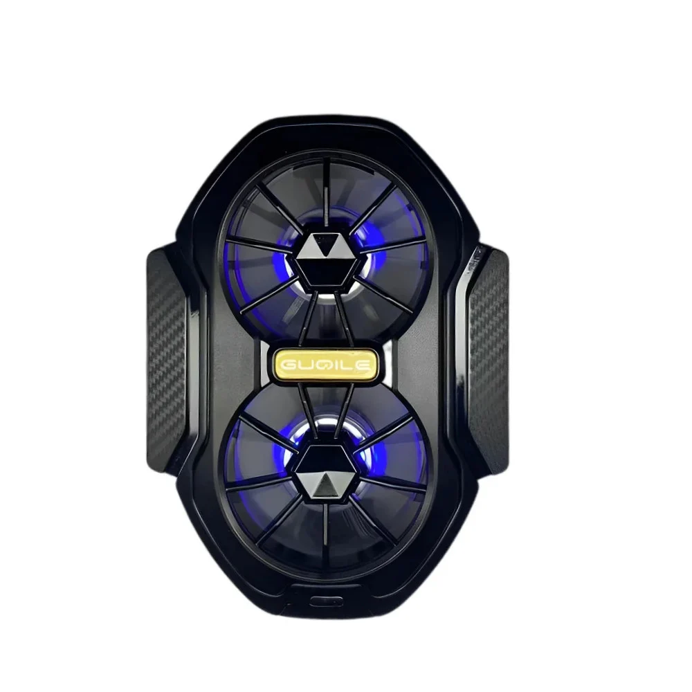 FS01 Dual Fan Rechargeable Mobile Phone Cooler - Black