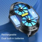 FS01 Dual Fan Rechargeable Mobile Phone Cooler – Black
