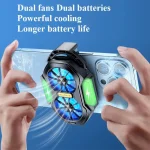 FS01 Dual Fan Rechargeable Mobile Phone Cooler – Black