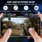 Four-Finger Operation Mechanical PUBG Mobile Game Controller Trigger – BLACK