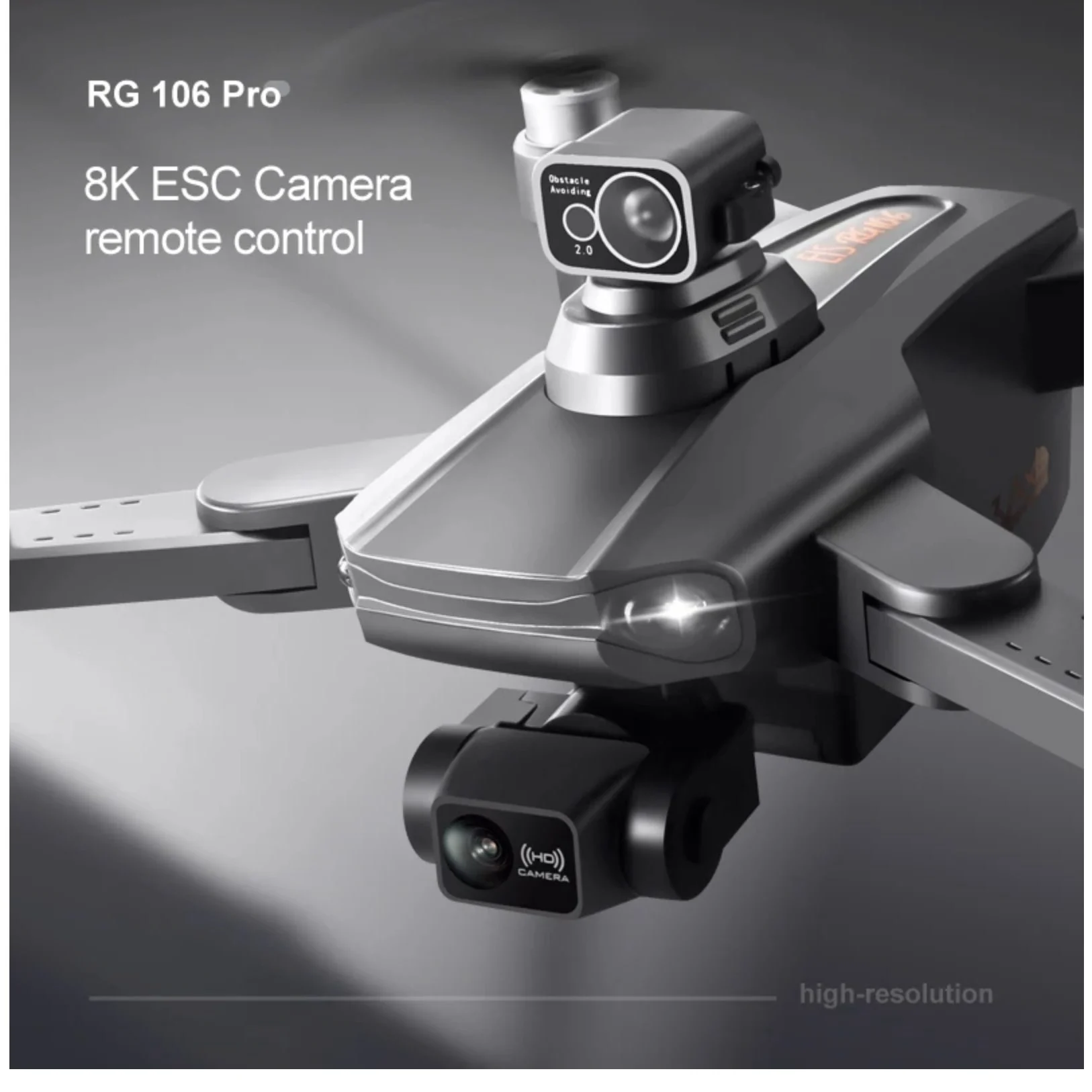 H12 Mini Drone with 3 Camera System - 4k Orange6 H12 Mini Drone with 3 Camera System - 4k Orange6