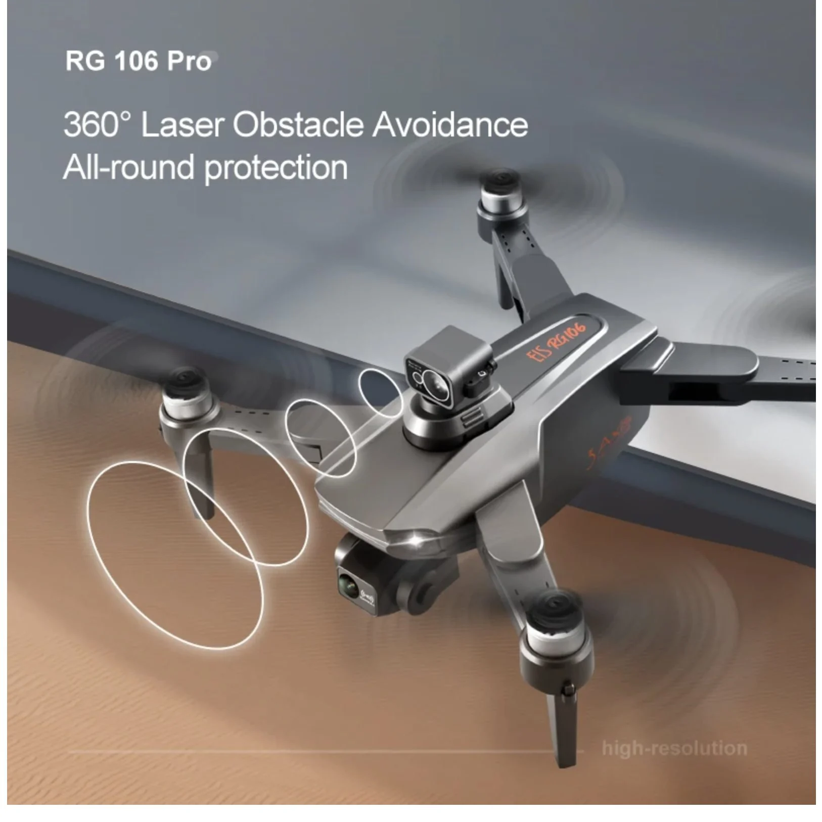 H12 Mini Drone with 3 Camera System - 4k Orange8