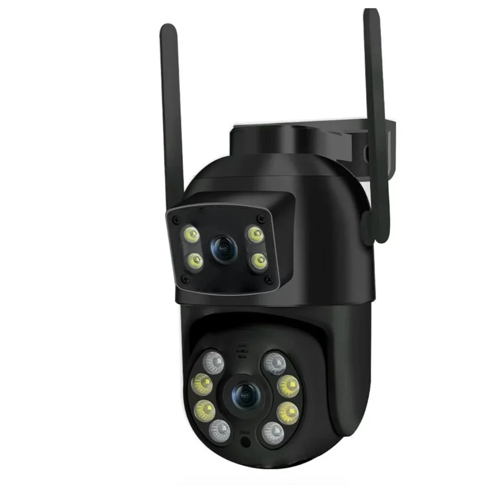 PTZ Wifi Camera with Dual Lens 4MP 4MP Dual Lenses - AI Human Detection - Black-x1
