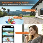 PTZ Wifi Camera with Dual Lens 4MP 4MP Dual Lenses – AI Human Detection – Black-x1
