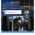 Three Lense Outdoor WiFi Camera AI Tracking – 12MP|8MP|4MP-3