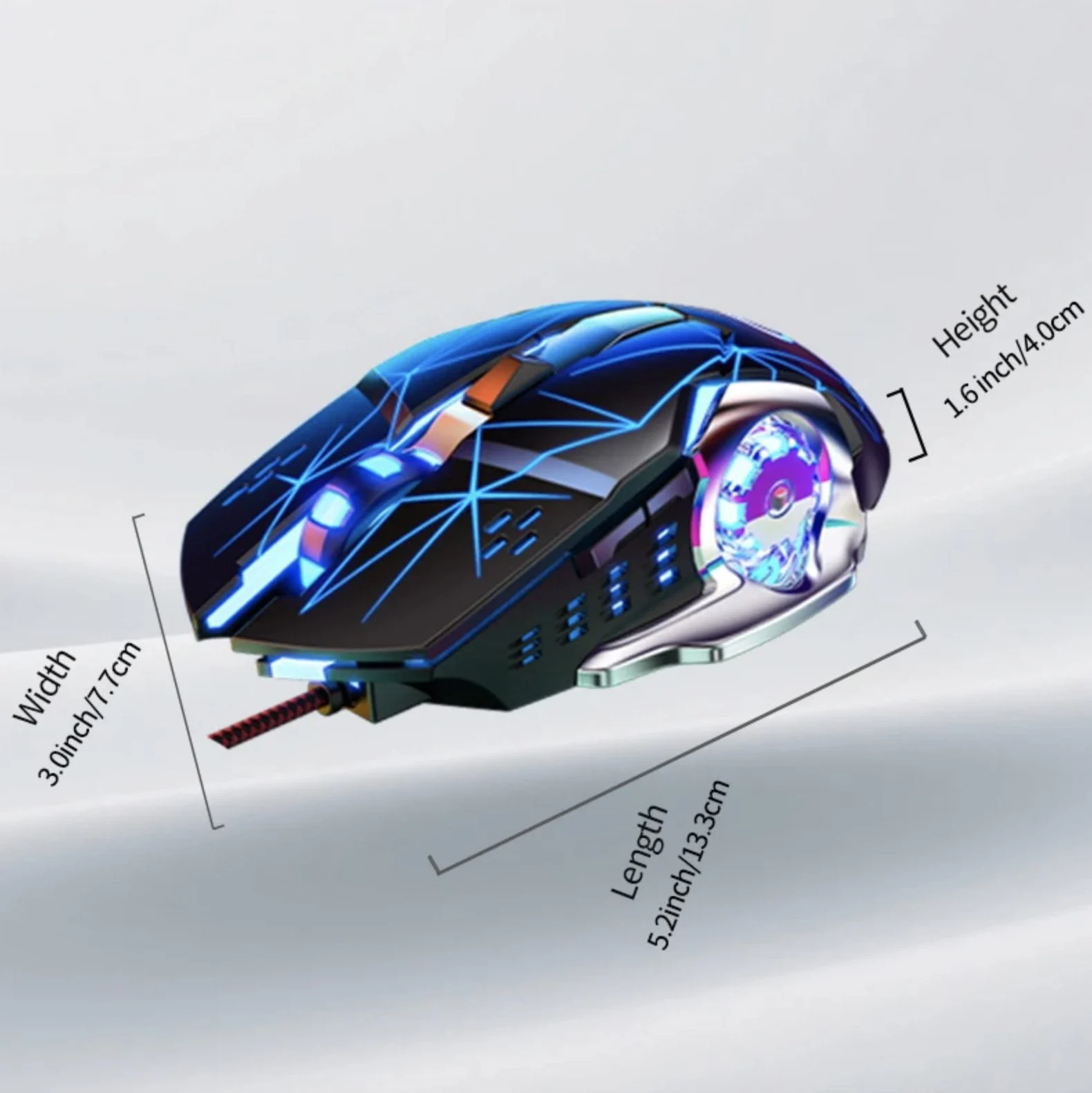 USB Optical Wired Mouse Anti Slip Roller 6D 1200DPI - Blue3 USB Optical Wired Mouse Anti Slip Roller 6D 1200DPI - Blue3