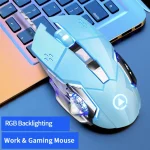 USB Optical Wired Mouse Anti Slip Roller 6D 1200DPI – Blue