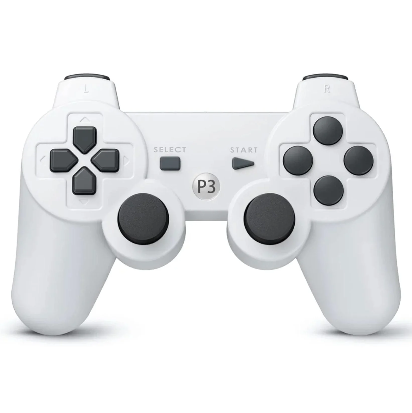 Wireless Bluetooth Rechargeable Analog Controller for P3 Steam Deck PC - Double Shock - White