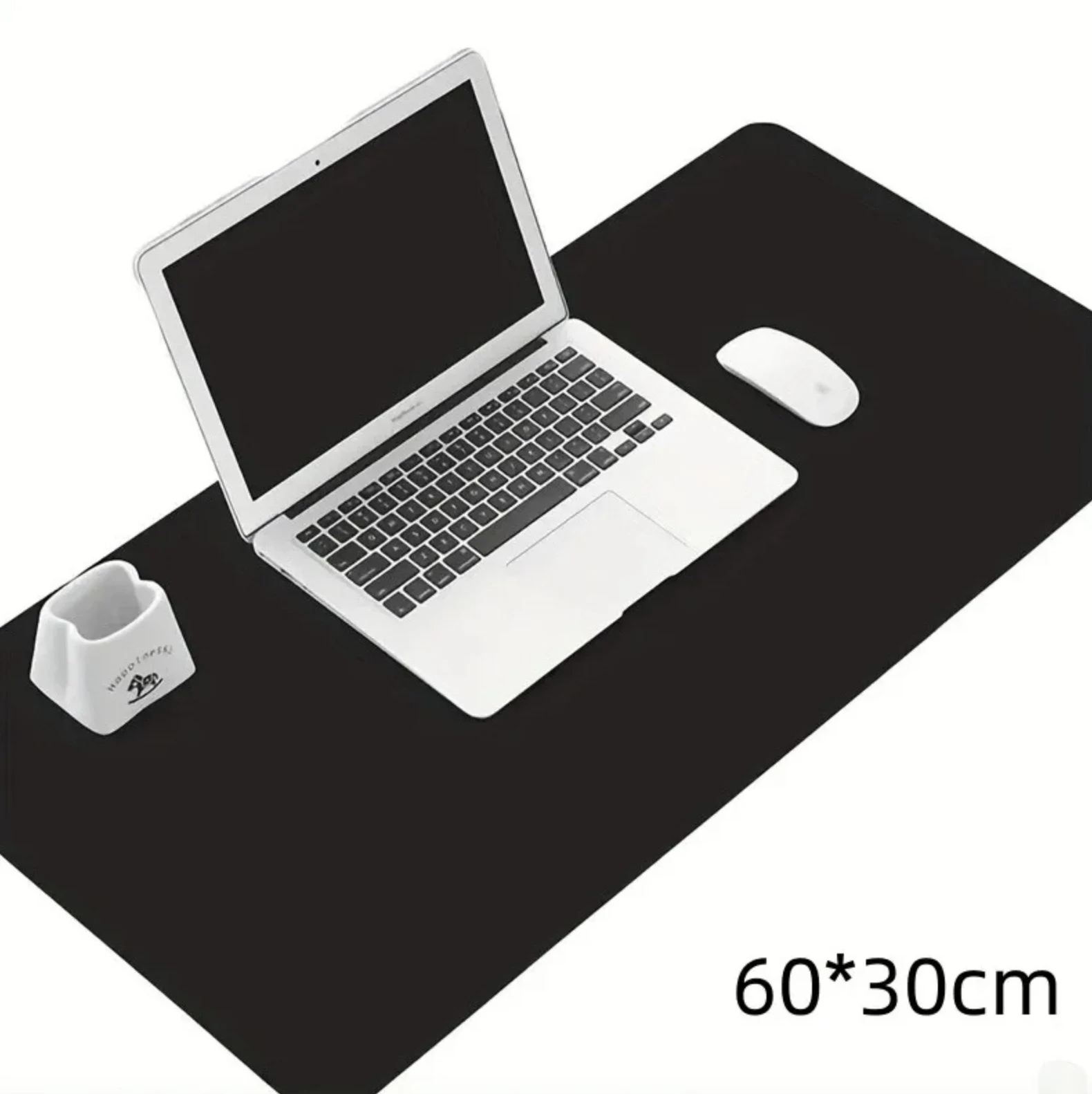 XL Non-Slip Waterproof PU Leather Mouse Pad - Black